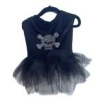dog tutu blk skullcrossbones