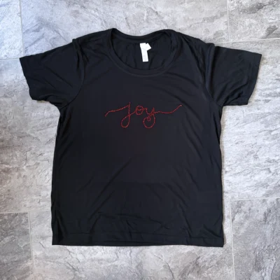 rhinestone joy tshirt