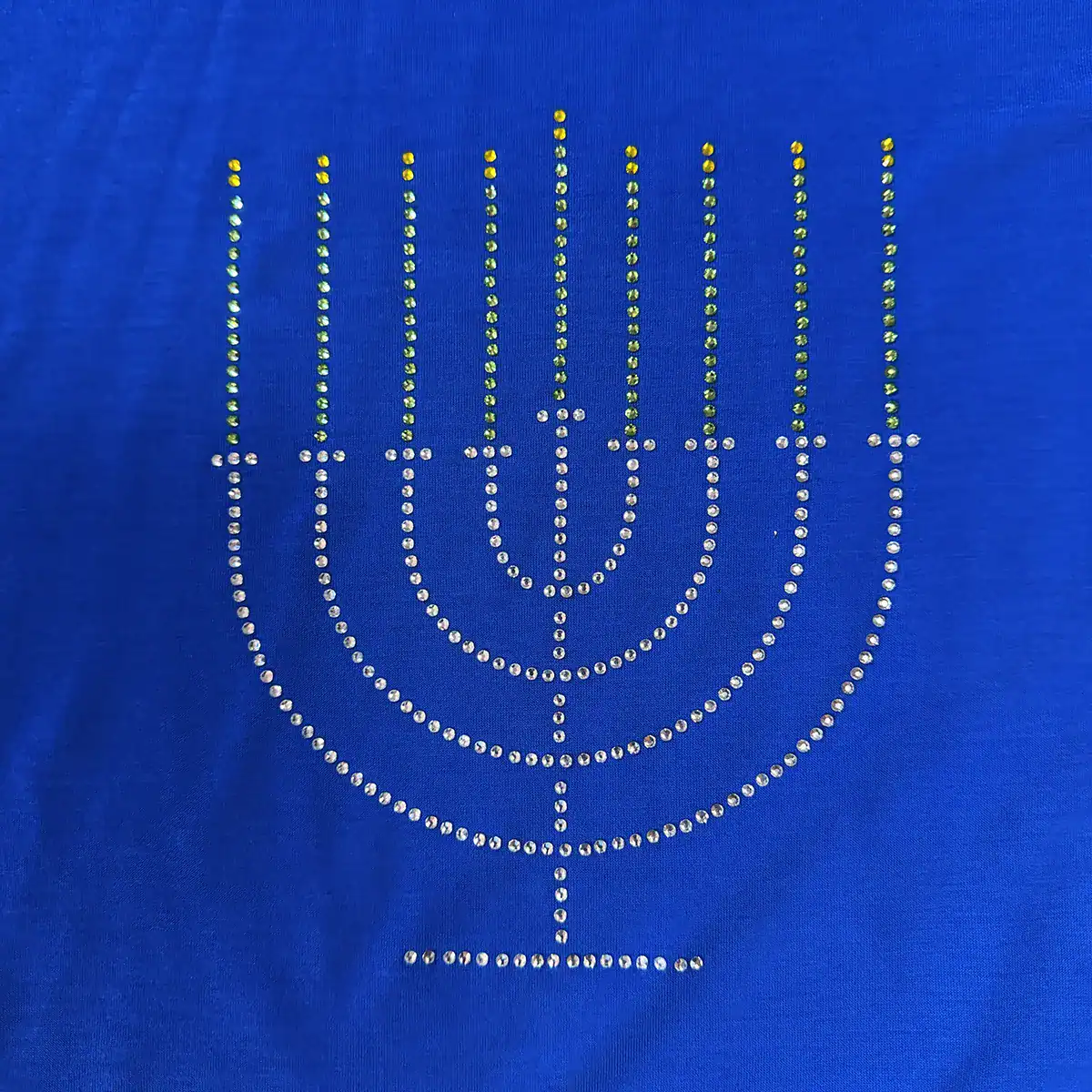 Rhinestone Hanukkah Menorah Women's T-Shirt - Image 2